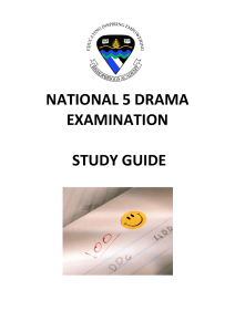 Drama - National 5 Examination Revision booklet