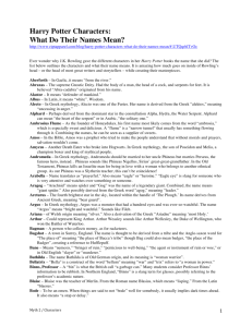 Harry Potter Characters: What Do Their Names Mean?