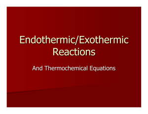 Endothermic/Exothermic Reactions