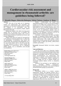 Cardiovascular risk assessment and management in rheumatoid