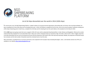 List of all ships dismantled over the world in 2014