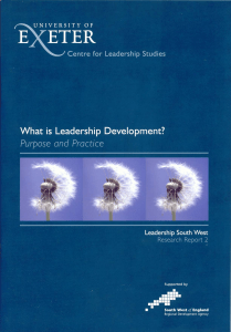 What is Leadership Development - University of Exeter Business