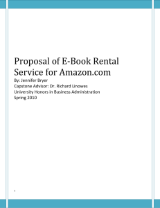 Proposal of E-Book Rental Service for Amazon.com