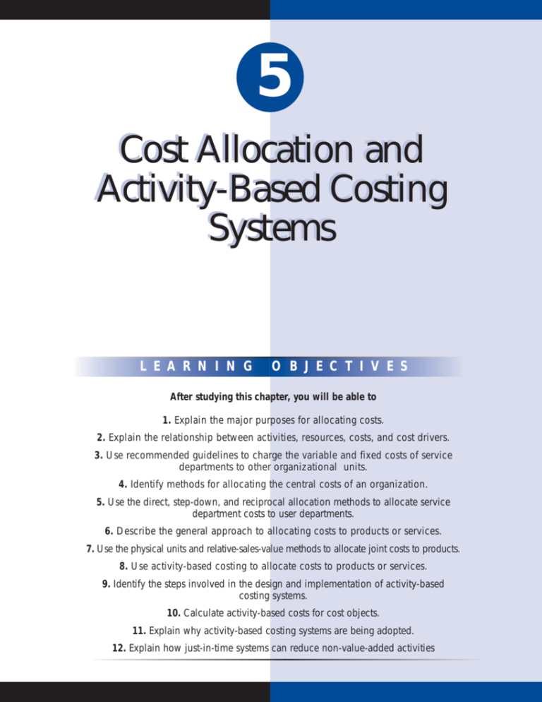 cost allocation exercise