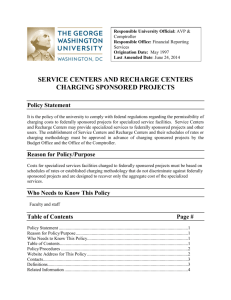 Interdepartmental Service Centers/Recharge Centers