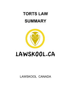torts law summary