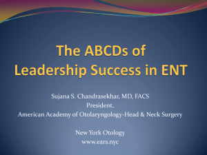 The ABCDs of Leadership in OHNS