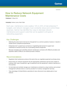 How to Reduce Network Equipment Maintenance Costs