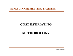 cost estimating methodology - National Contract Management