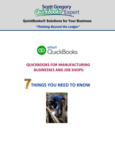 QuickBooks for Manufacturers: 7 Critical Things