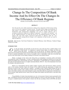 Change In The Composition Of Bank Income And Its Effect On The