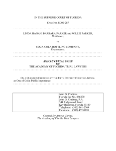 Amicus Curiae Brief of The Academy of Florida Trial Lawyers