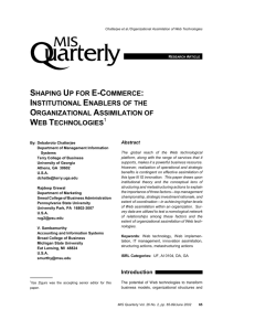 Shaping Up for E-Commerce: Institutional Enablers of the