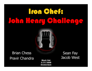 Iron Chef: John Henry Challenge