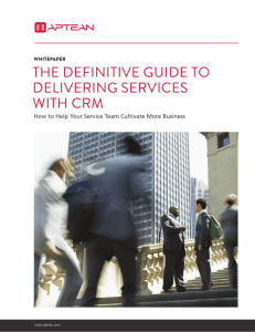 The Definitive Guide to Delivering Services with CRM