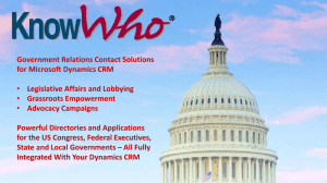 Government Relations Contact Solutions for Microsoft Dynamics CRM