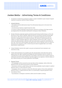 Junkee Media - Advertising Terms & Conditions
