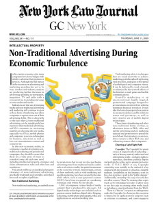 Non-Traditional Advertising During Economic Turbulence