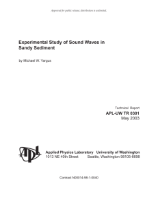 Experimental Study of Sound Waves in Sandy Sediment - APL-UW