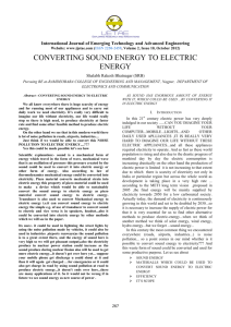 converting sound energy to electric energy