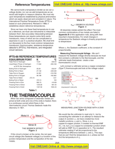 Thermocouple Introduction and theory
