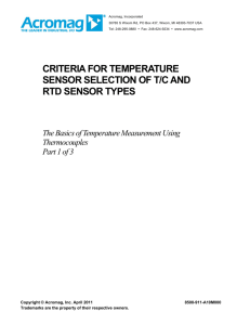 Temperature Measurement Using Thermocouples