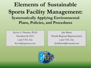 Elements of Sustainable Sports Facility Management