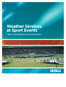Weather Services at Sport Events - Beat the Elements with Knowledge