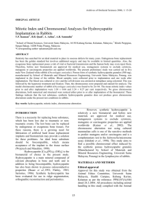Mitotic Index and Chromosomal Analyses for Hydroxyapatite
