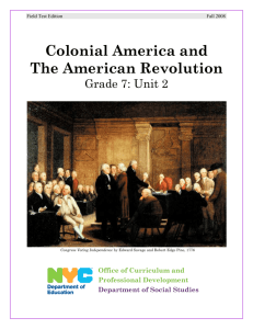 Colonial America and The American Revolution