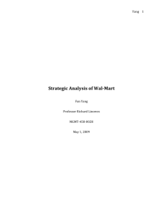 Strategic Analysis of Wal-Mart