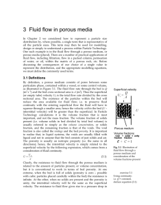 3 Fluid flow in porous media