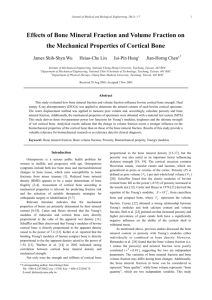 Effects of Bone Mineral Fraction and Volume Fraction on the