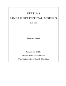 stat 714 linear statistical models