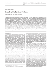 Decoding the Pantheon Columns