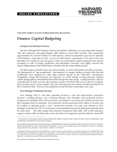 Finance: Capital Budgeting