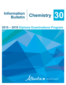 Chemistry 30 - Alberta Education