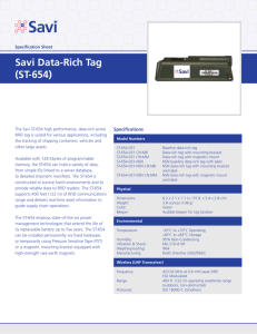 Savi Data-Rich Tag (ST-654)