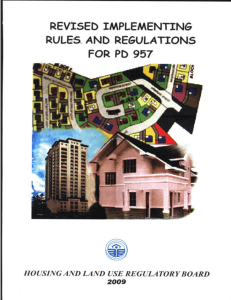 IRR PD 957 - Housing and Urban Development Coordinating Council