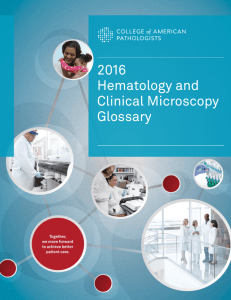 2016 Hematology and Clinical Microscopy Glossary
