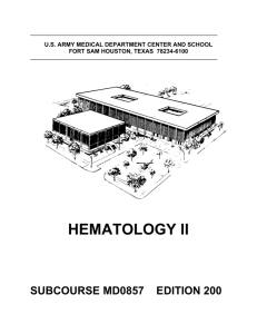 HEMATOLOGY II