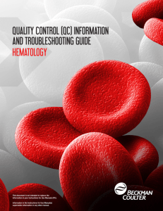 quality control (qc) information and troubleshooting guide hematology