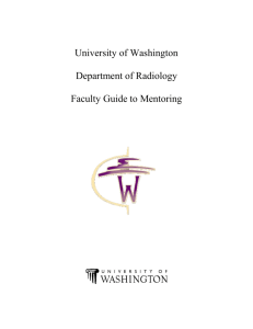 University of Washington Department of Radiology Faculty Guide to