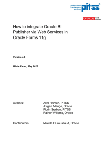 PITSS White Paper - How to integrate Oracle BI Publisher via Web