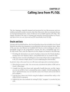 Calling Java from PL/SQL
