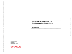 OPN Oracle SOA Suite 11g Implementation Boot Camp