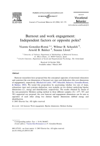 Burnout and work engagement: Independent