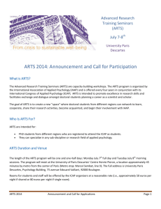 ARTS 2014: Announcement and Call for