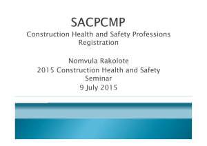 Construction Health and Safety Professions Registration (SACPCMP)