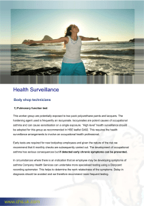 Health Surveillance - Company Health Services